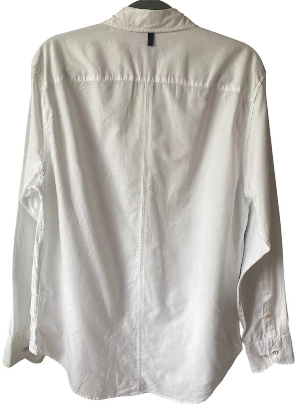 Rag & Bone Tomlin Logo Cotton Oxford Shirt, Size Large